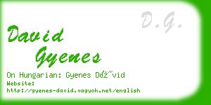 david gyenes business card